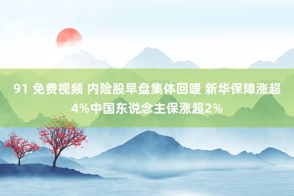 91 免费视频 内险股早盘集体回暖 新华保障涨超4%中国东说念主保涨超2%