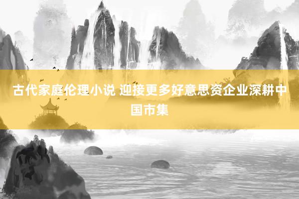 古代家庭伦理小说 迎接更多好意思资企业深耕中国市集